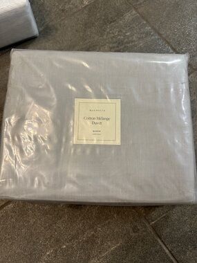 NWT Magnolia Home Cotton Melange Duvet Cover-Dove Color-Queen/Full